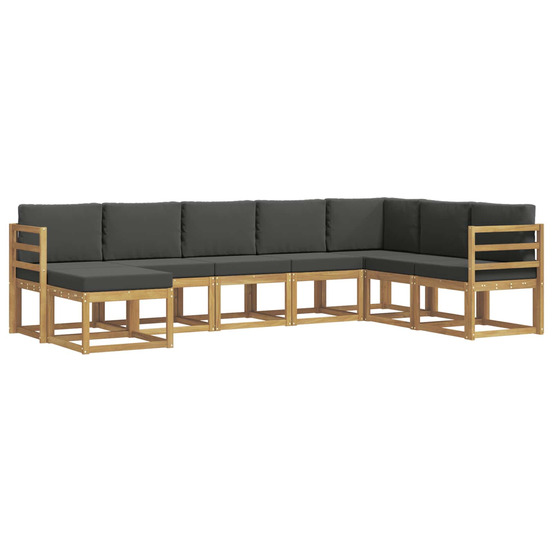Ensemble de canapés d'extérieur 8 pcs blanc et anthracite