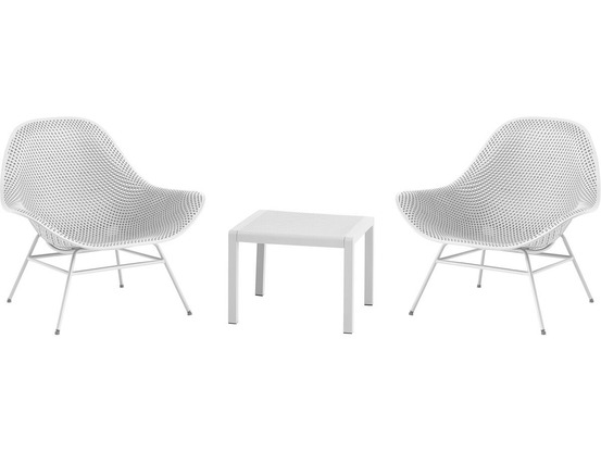Lot de 2 fauteuils de jardin avec table basse