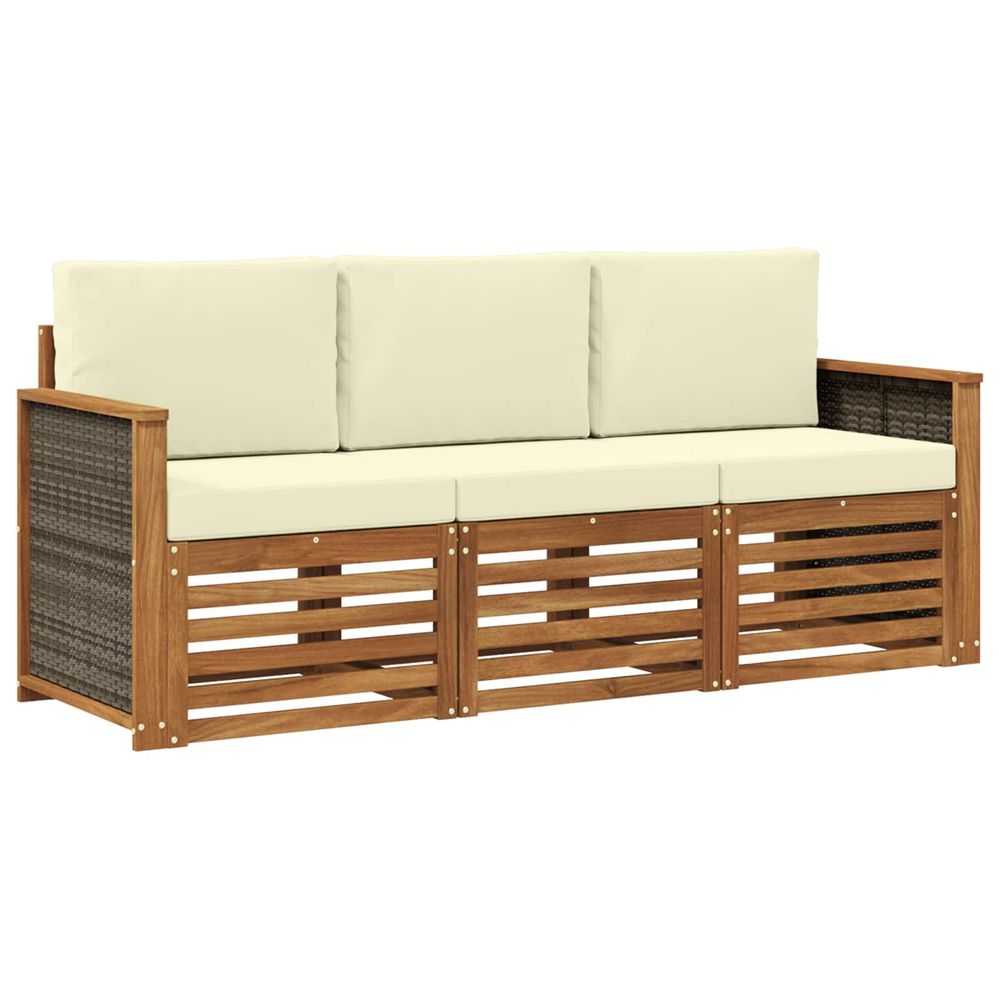 Ensembles de canapés 3 pc bois d'acacia massif