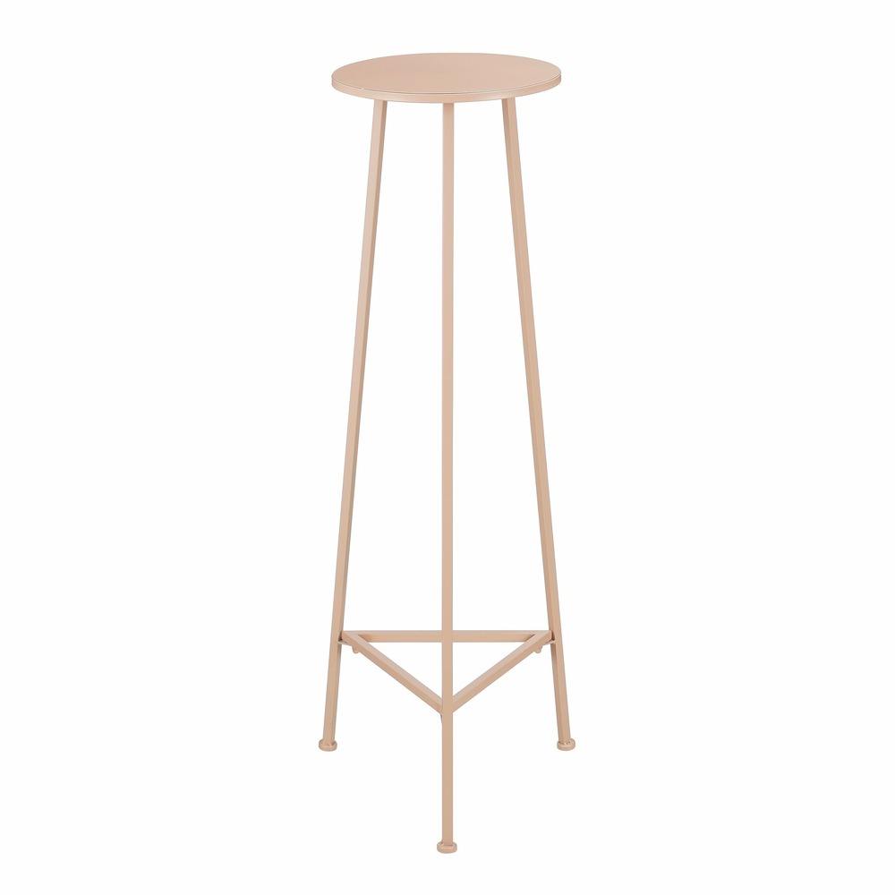 Mica decorations - table à plantes en métal rose pâle h120