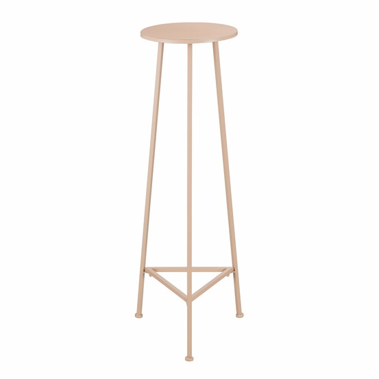 Mica decorations - table à plantes en métal rose pâle h120