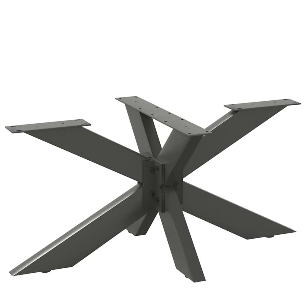 Pied de table basse en forme d'araignée, anthracite, 98 x 58 x (42-43) cm, acier