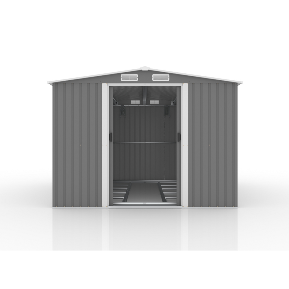 Abri de jardin en metal 8.08m2 gris jura