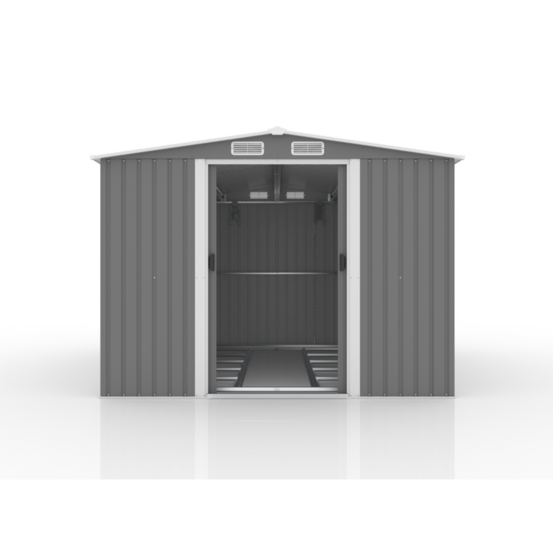 Abri de jardin en metal 8.08m2 gris jura