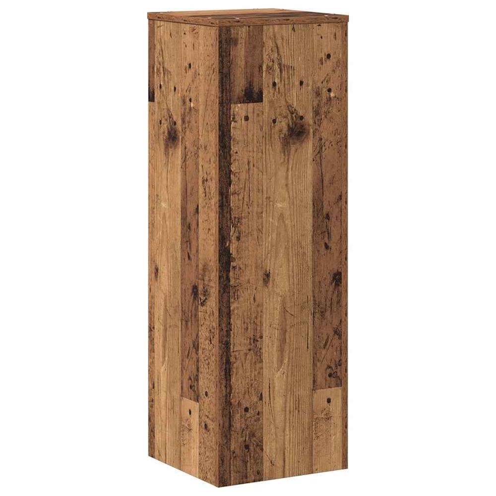 Support pour plantes vieux bois 33x33x100 cm bois d'ingénierie