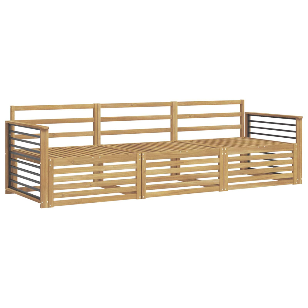 Ensemble de canapés d'extérieur 3 pcs blanc
