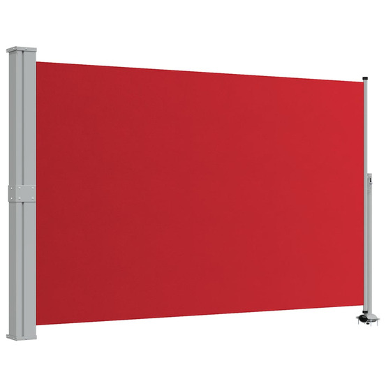 Auvent latéral rétractable de patio 160x300 cm rouge