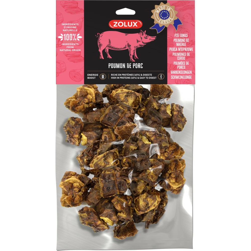 Poumon de porc 150 g , friandise pour chien