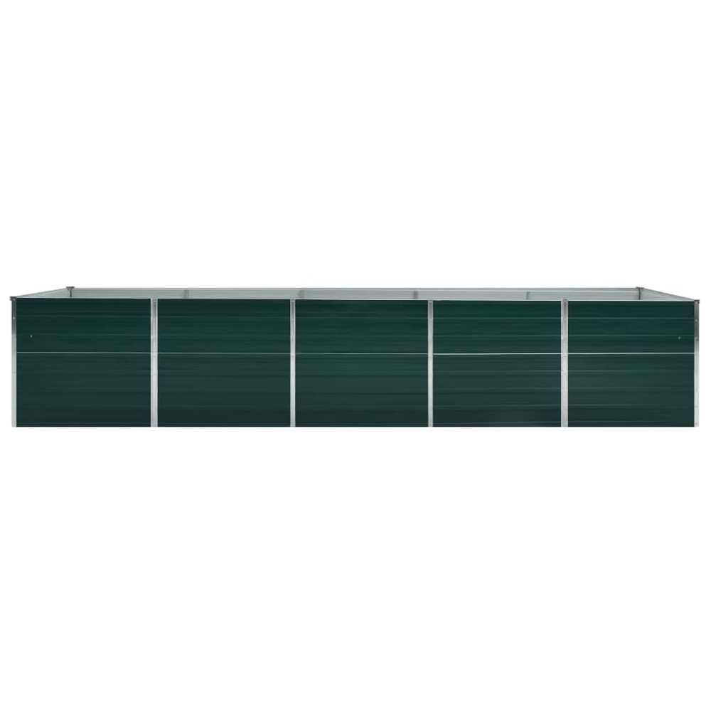 Lit surélevé de jardin acier galvanisé 400x80x77 cm vert