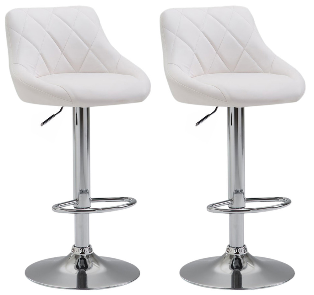 Lot de 2 tabourets de bar lazio simili cuir c