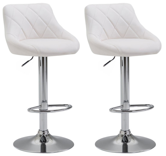 Lot de 2 tabourets de bar lazio simili cuir c