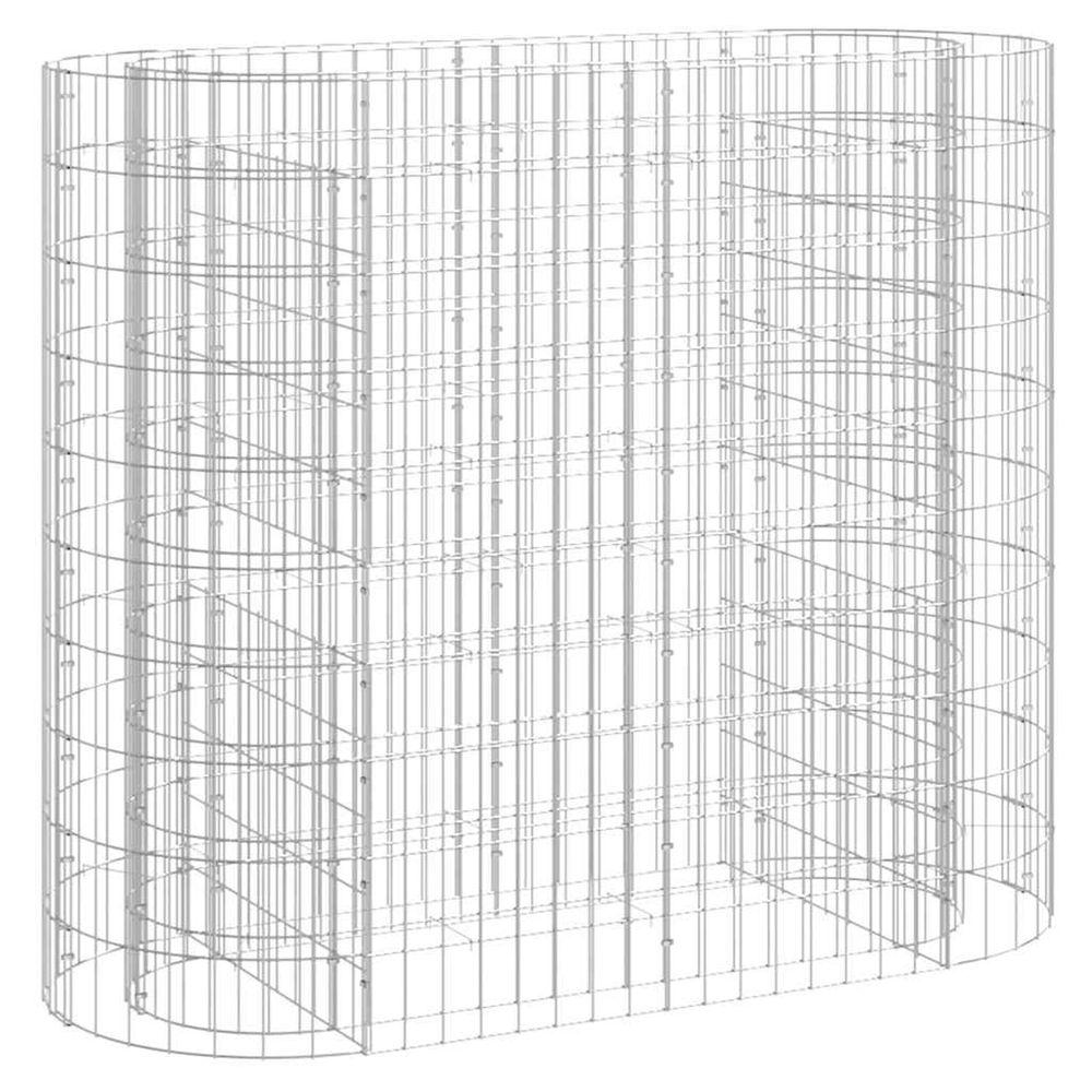 Lit surélevé à gabion fer galvanisé 120x50x100 cm
