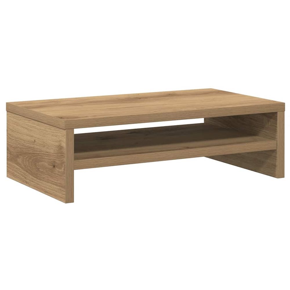 Support de moniteur chêne artisanal 42x24x13 cm bois ingénierie