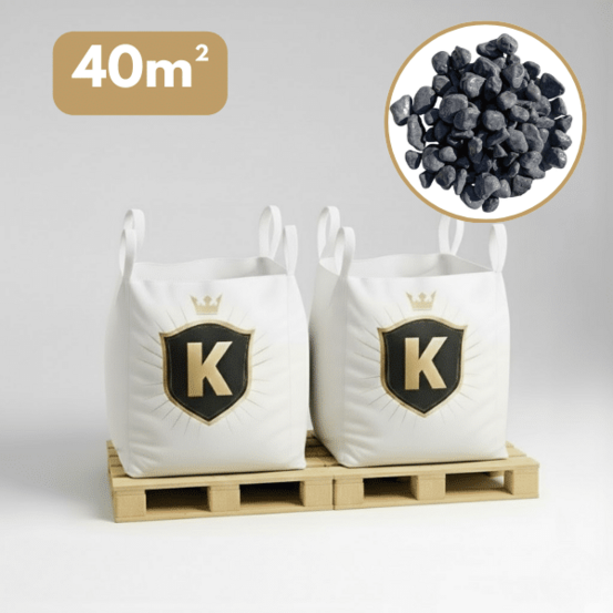 Galet marbre gris anthracite 25/40 mm – pack 2 big bag +/- 1,5t – 40 m²