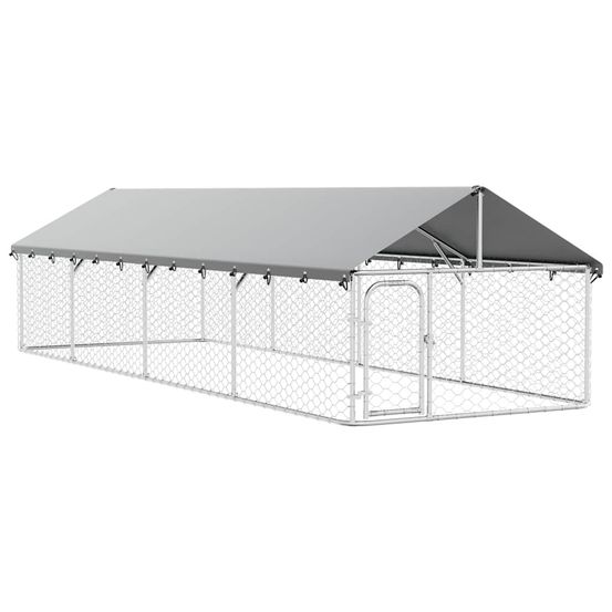 Chenil extérieur avec toit 600x200x150 cm