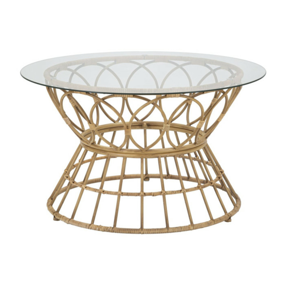 Table basse en verre panama 75cm naturel