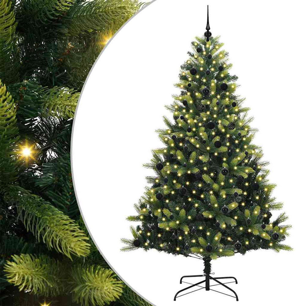 Arbre de noël artificiel en silicone flexible 300 leds 240 cm