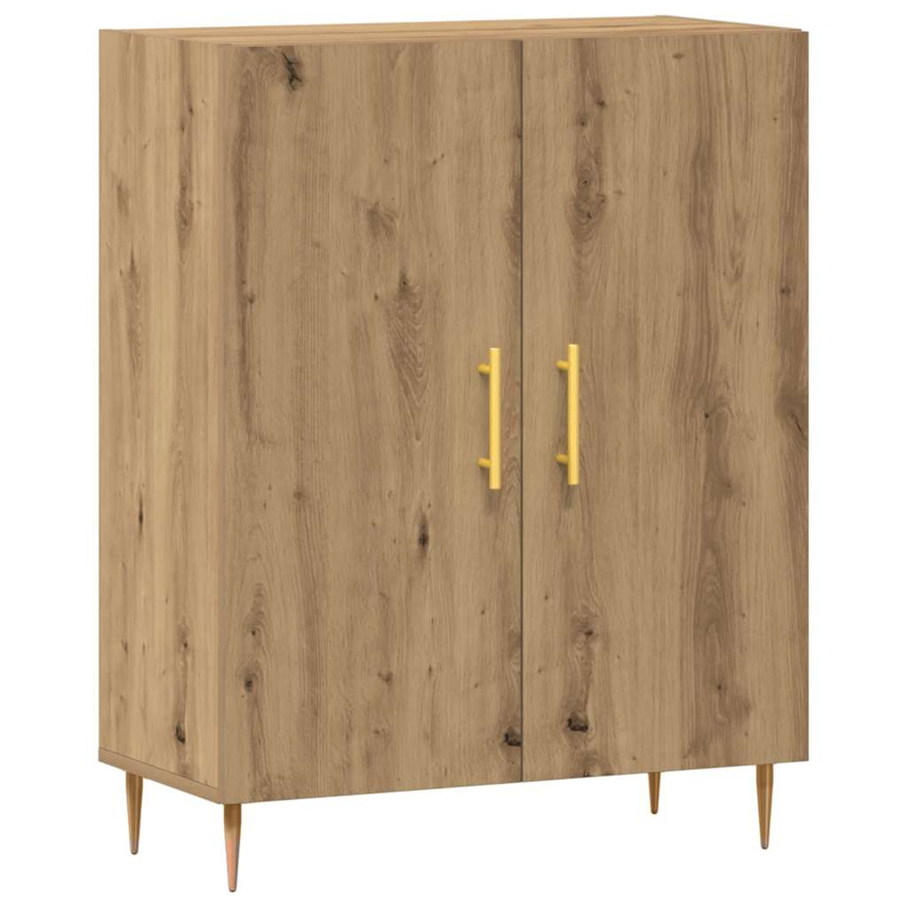 Buffet chêne artisanal 69,5x34x90 cm bois d'ingénierie