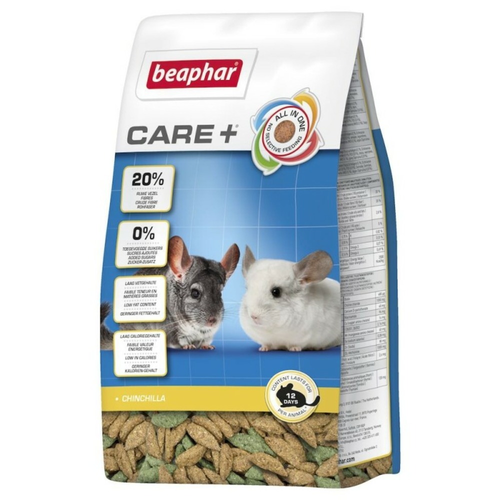 Aliment chinchilla - care + - beaphar 1,5 kg