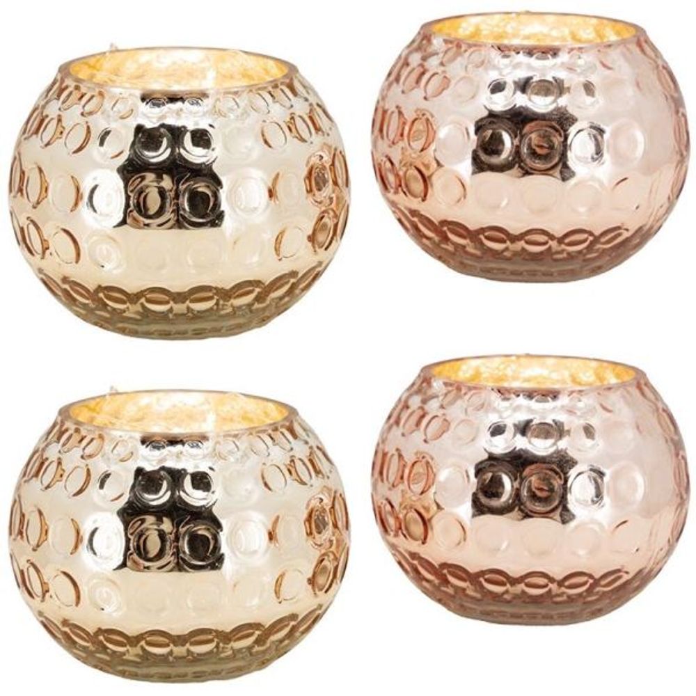Photophore boule en verre antique lot de 4