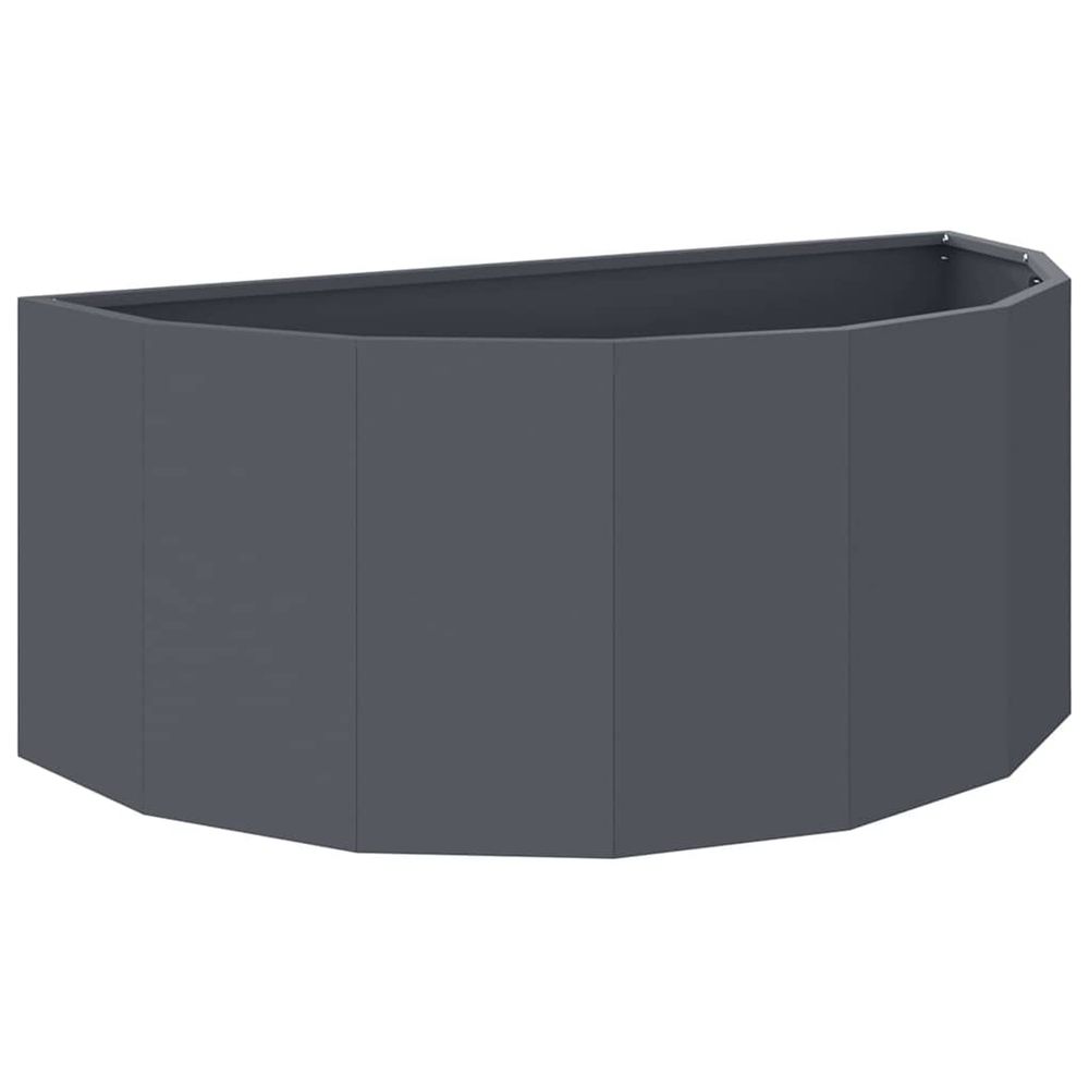 Jardinière d'extérieur anthracite 90 x 45 x 35 cm acier