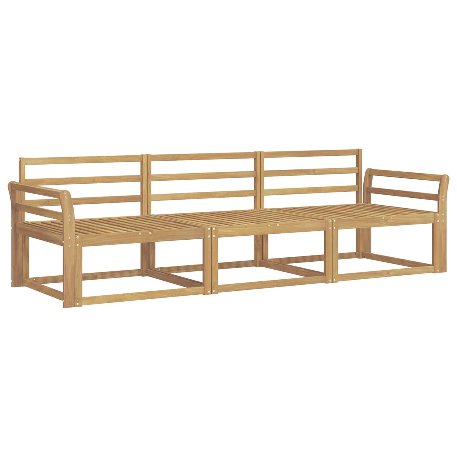 Ensemble de canapés d'extérieur 3 pcs blanc 254 x 83 x 73 cm