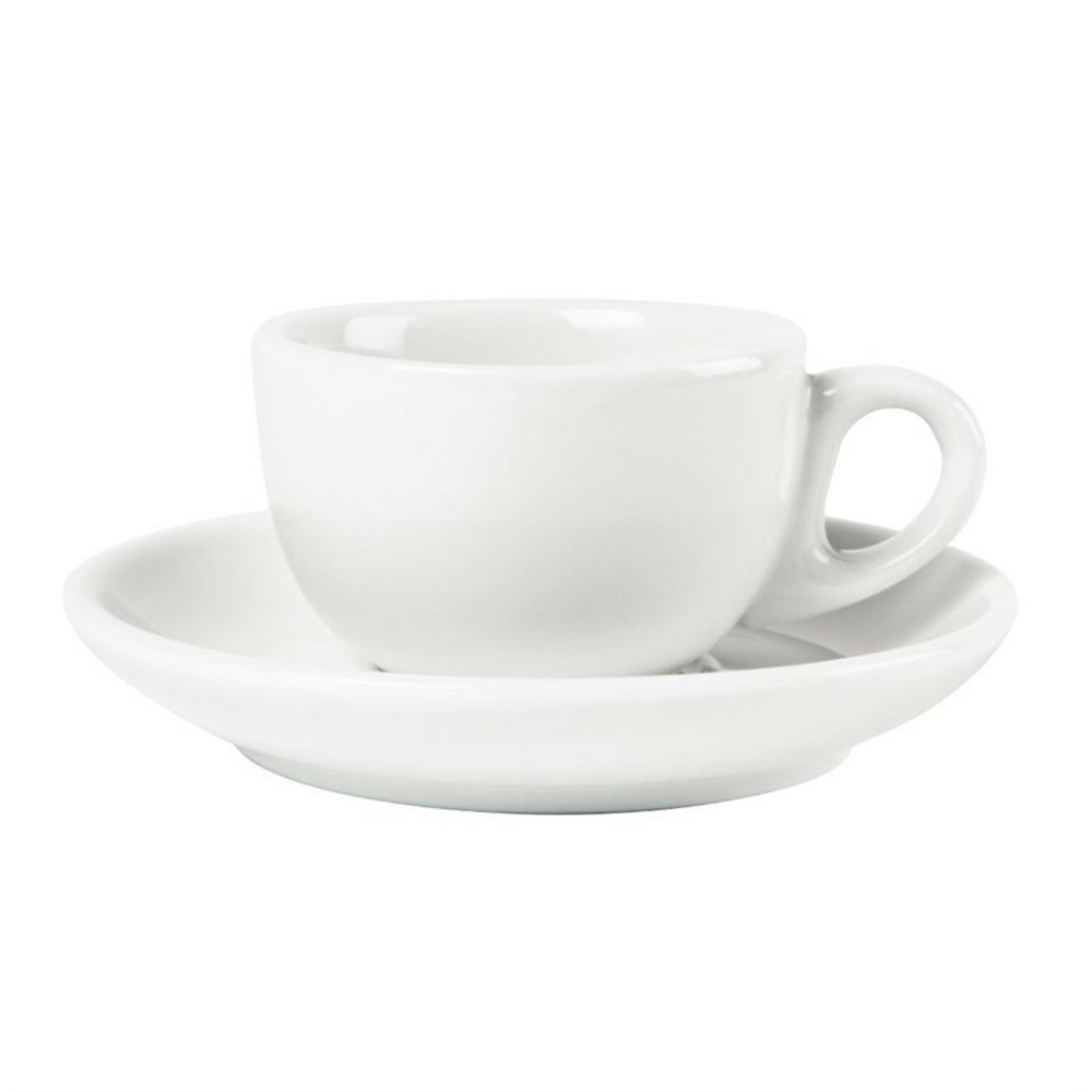 Soucoupes pour tasses à espresso blanches olympia - lot de 12