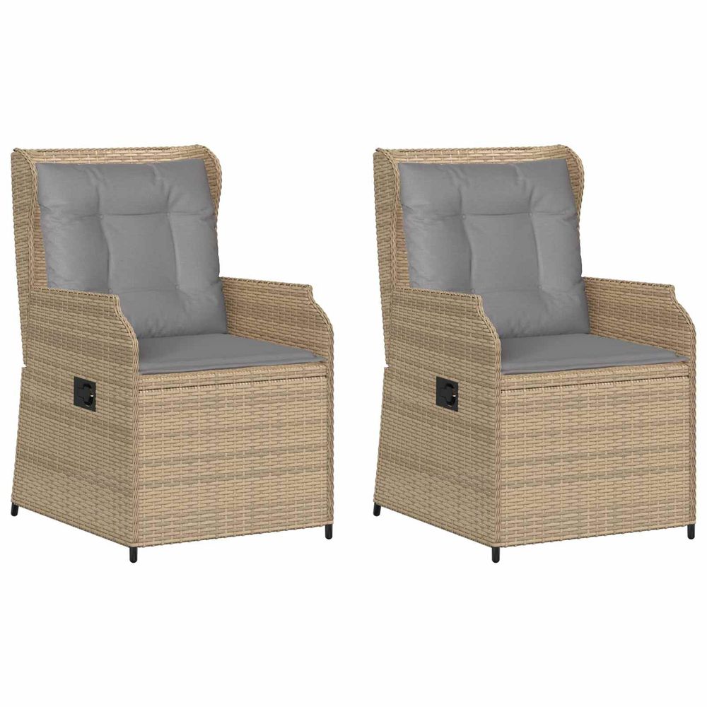 Banc de jardin 2 pc beige polyrotin