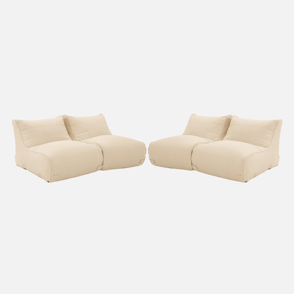 Lot de 4 chauffeuses extérieures oléfine beige - pluma