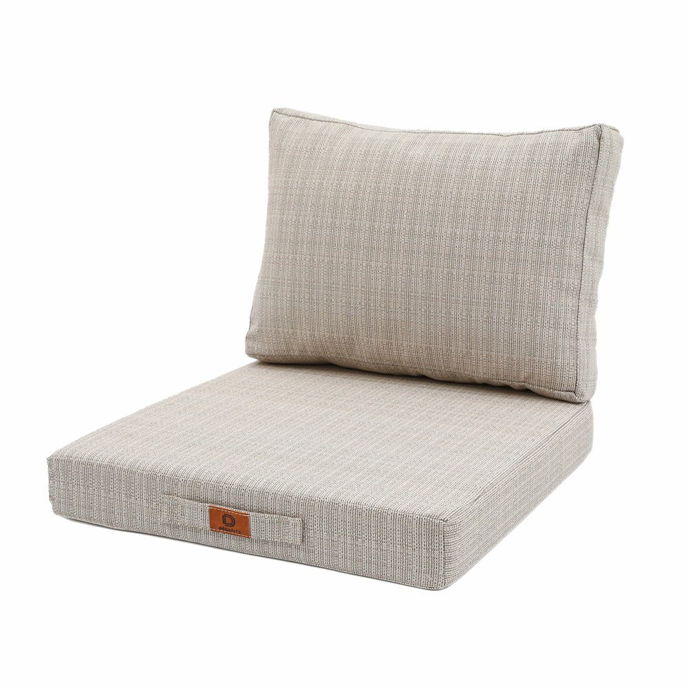 Coussins pour salon de jardin déhoussable 60x60cm - beige chiné
