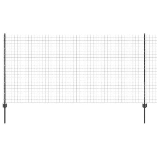 Clôture euro avec poteau 10 x 1,2 m acier recouvert de pvc gris