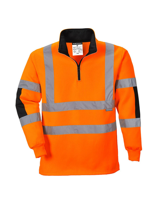 Sweatshirt rugby xenon couleur : orange taille m - portwest