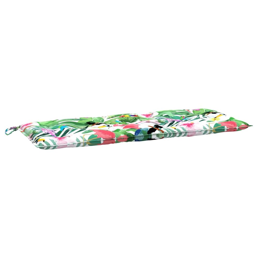 Coussin de banc de jardin carreaux multicolore 120x50x7cm tissu