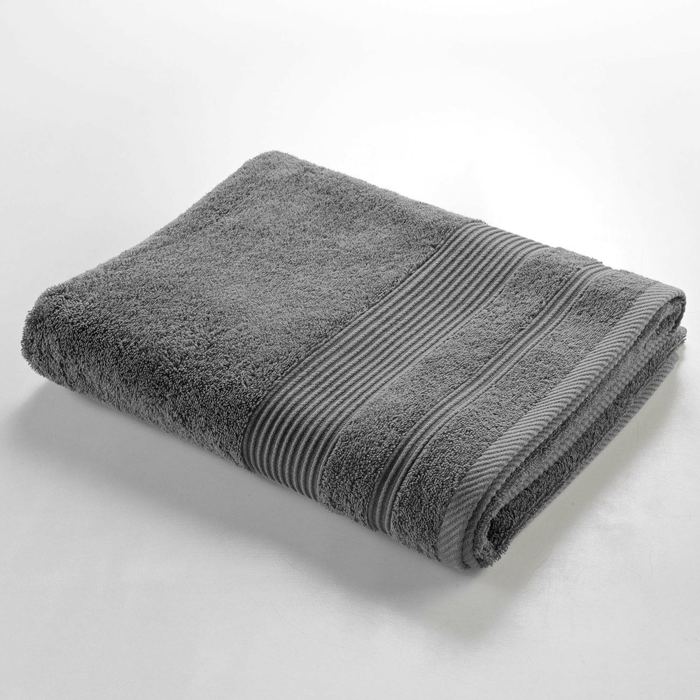 Serviette ou drap de bain 90 x 150 cm tendresse anthracite