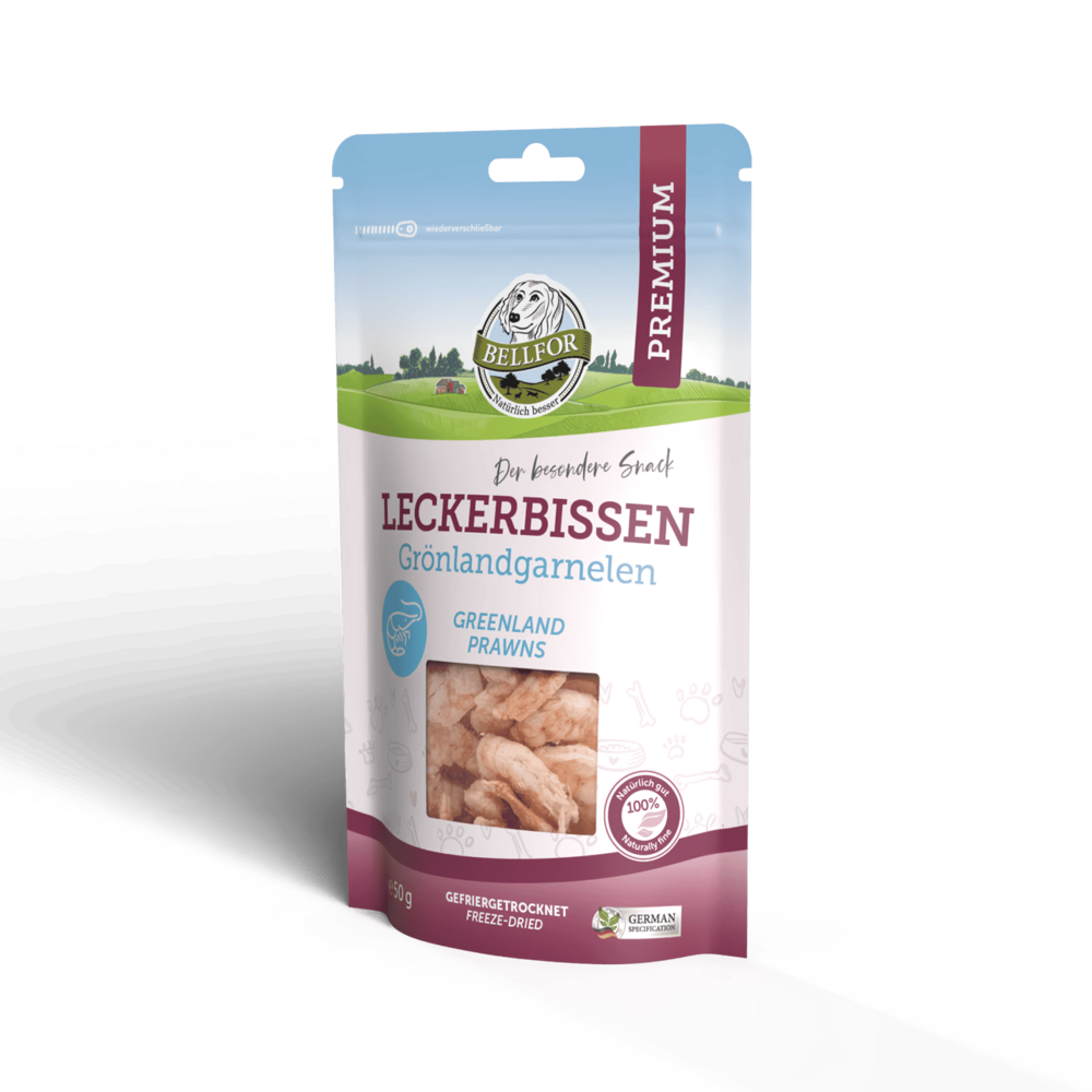 Friandise freeze pour chiens - crevettes du groenland (lyophilisées) - 50 g