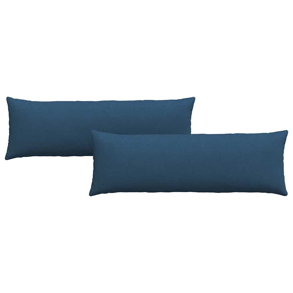 Coussins de canapé 2 pcs bleu 120 x 40 cm tissu