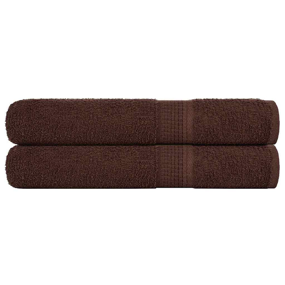 Serviettes de sauna frogn 2 pcs marron 80x200 cm 360 g/m²