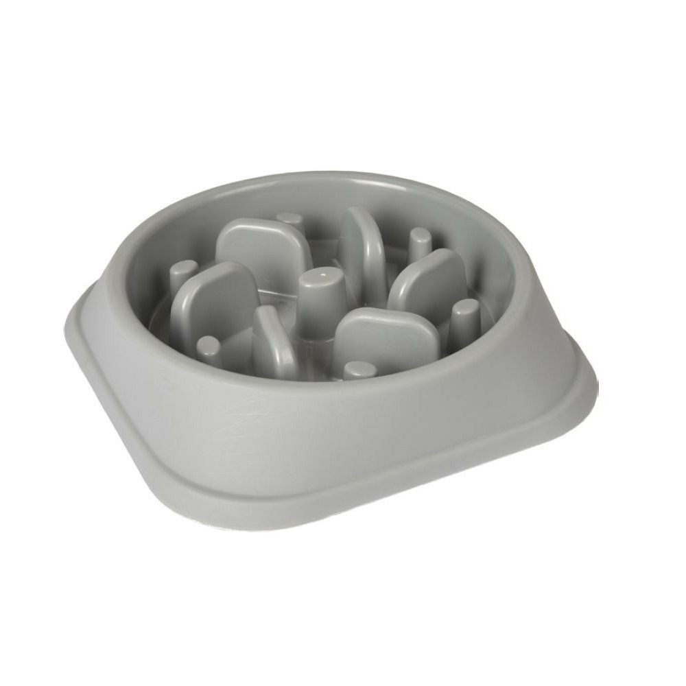 Gamelle bobo 1 anti glouton grise 500 ml ø 17 cm pour chien