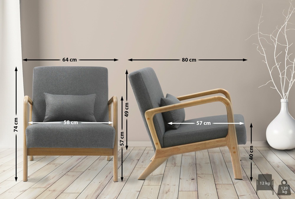 Fauteuil hibbing tissu