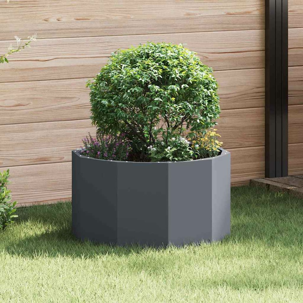 Jardinière anthracite 60 x 60 x 35 cm acier