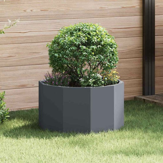 Jardinière anthracite 60 x 60 x 35 cm acier