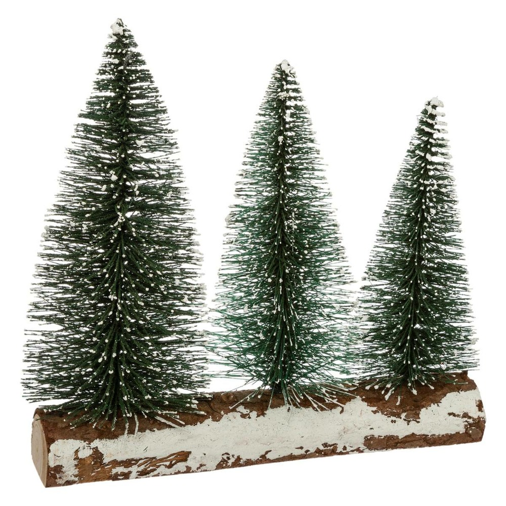 Sujet de noël 3 sapins s / branche h 22 cm