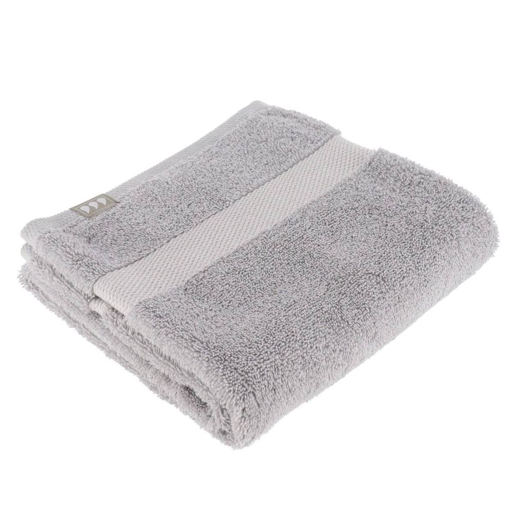 Serviette de toilette 50x90 cm 100% coton - gris clair