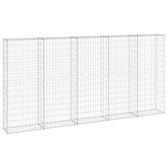 Mur en gabion avec couvercles acier galvanisé 300x30x150 cm