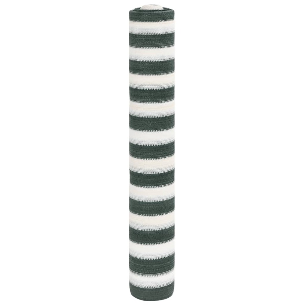 Filet brise-vue vert et blanc 1x10 m pehd 150 g/m²