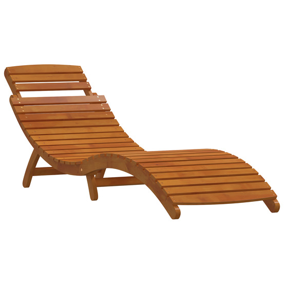 Chaises longues 2 pcs en bois d'acacia massif