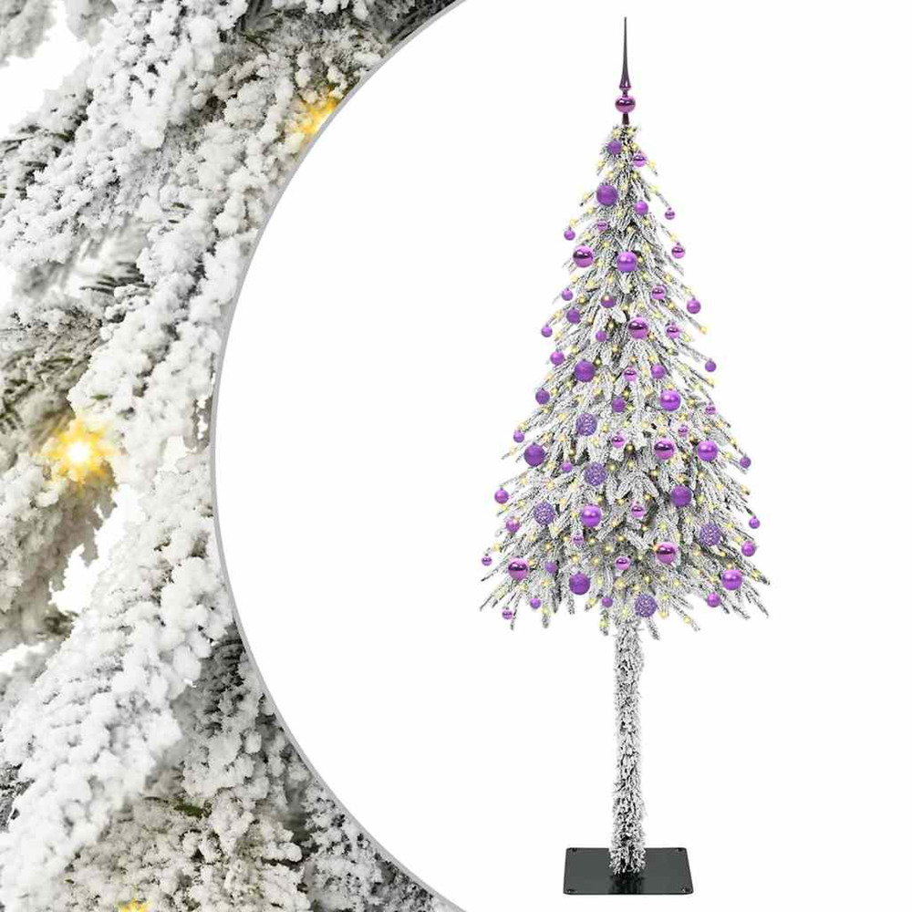 Sapin de noël avec 300 led blanc 180 cm pe et acier