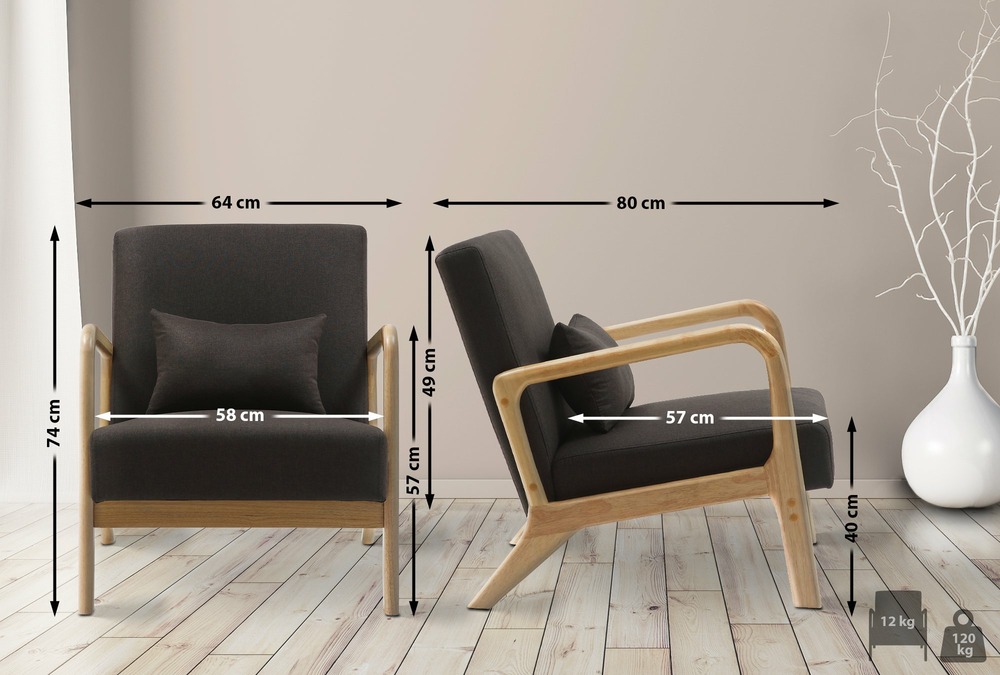 Fauteuil hibbing tissu