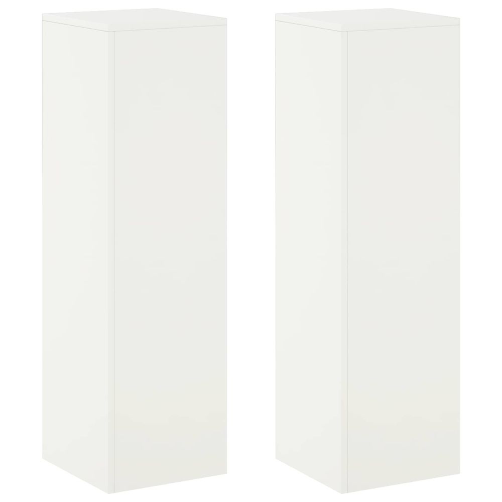Support de plante 2 pcs blanc 30 x 30 x 100 cm acier