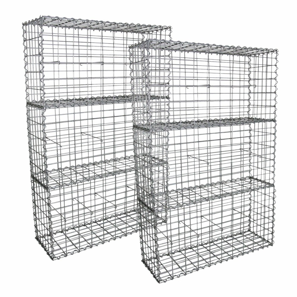 Monstershop lot de 6 paniers de gabions 100 x 50 x 30